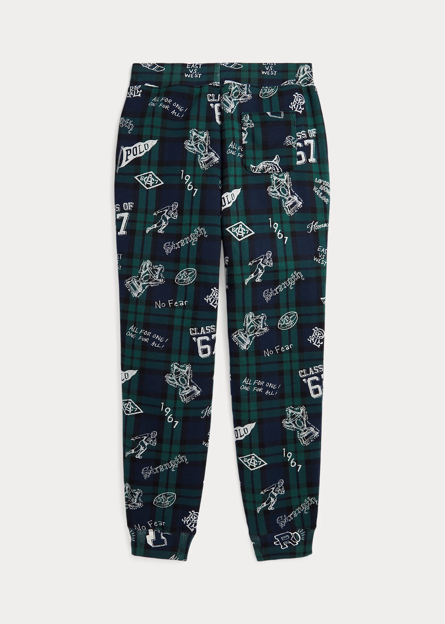 Plaid Fleece Graphic Jogger Pant