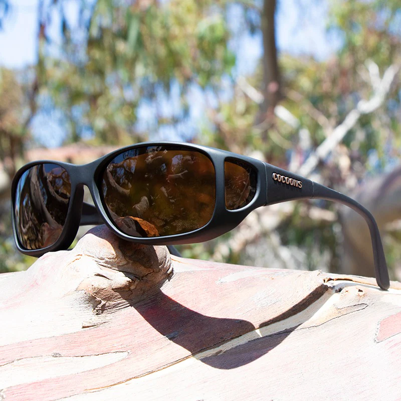 Black Style Line Frame with Polarized Amber Lens