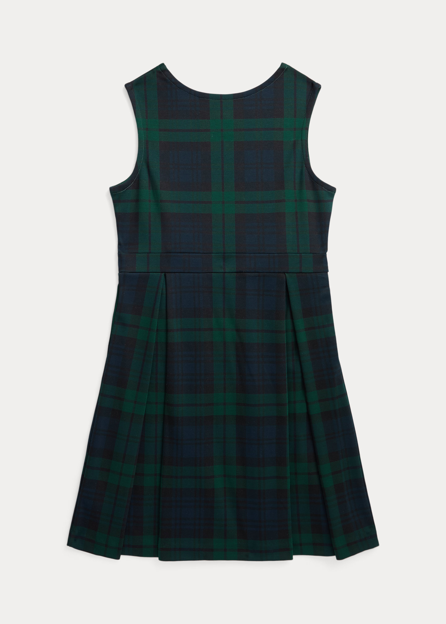 Plaid Pleated Ponte Dress