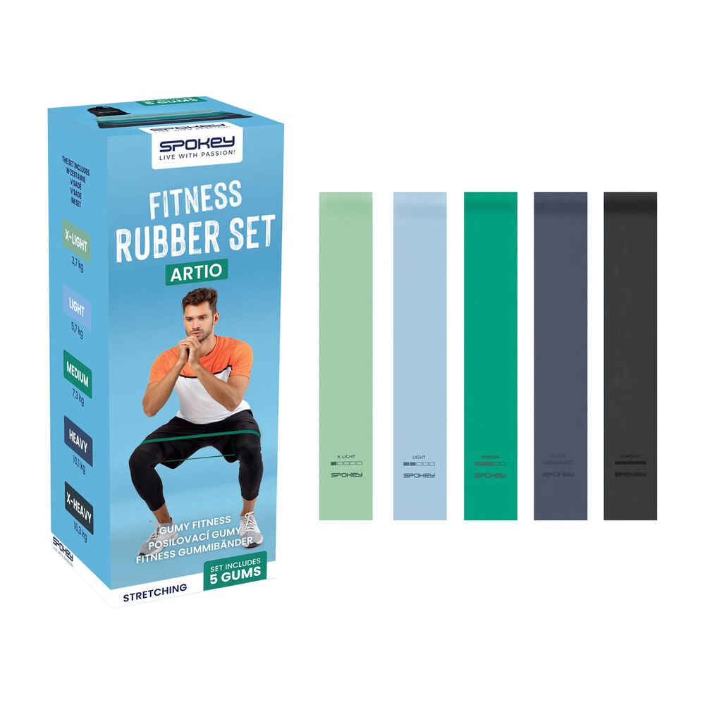 SPOKEY Zestaw 5 lateksowych gum oporowych Spokey Artio, wielokolorowe