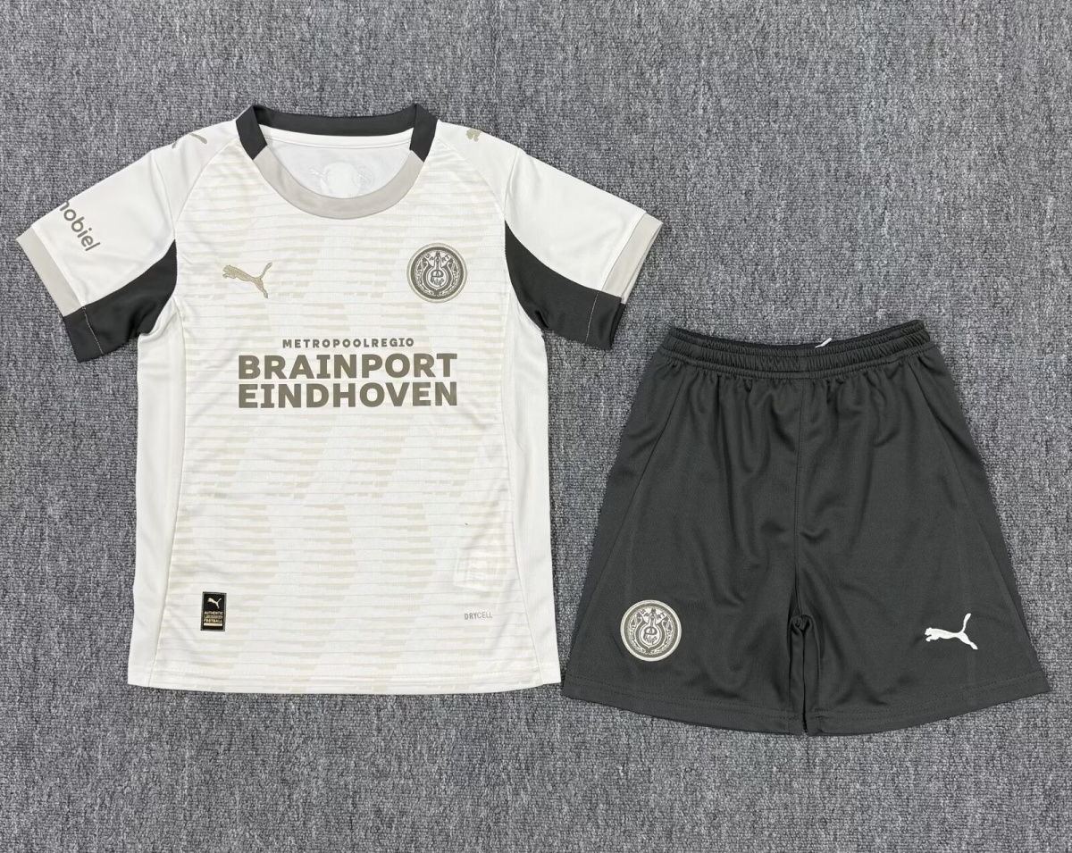 PSV Eindhoven Football Jersey Third Away Kids Kit Jersey+Shorts 2025/26
