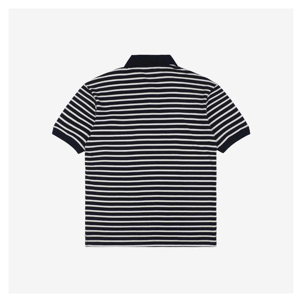 Mxxcler Tennis Embroidery Striped Piqué Polo T-Shirt