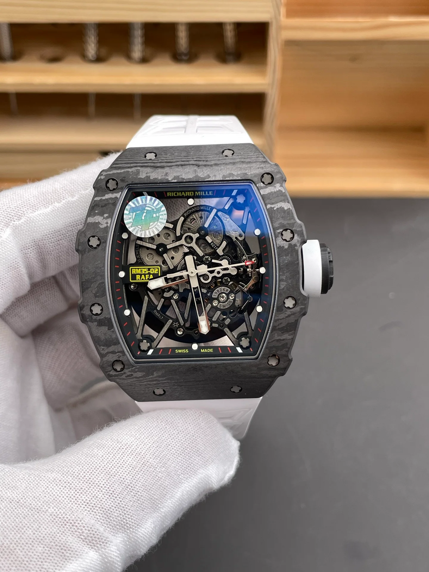 RM35-02 Carbon Fiber Red Bezel V7 Version