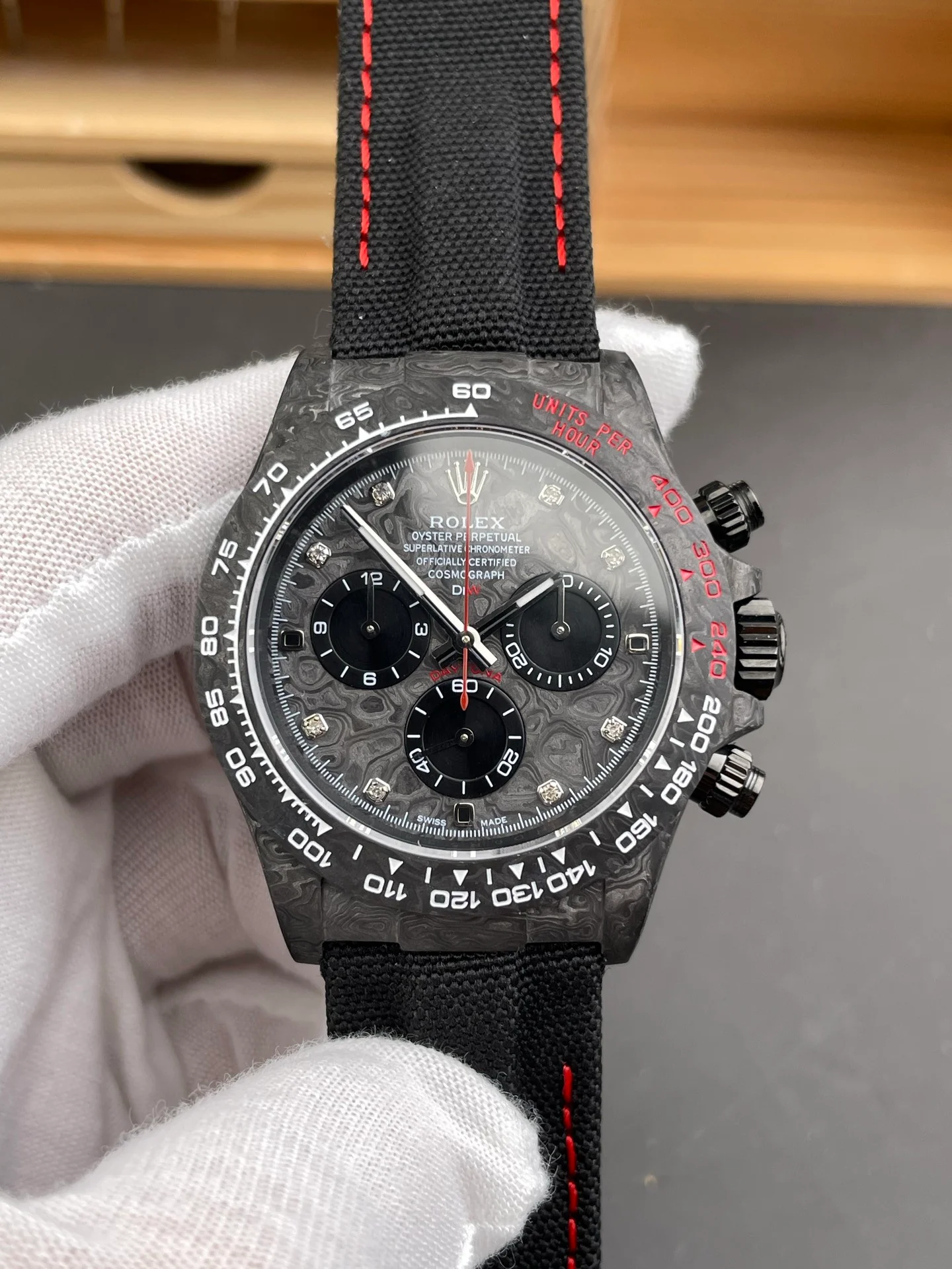 Carbon Daytona DIW Diamond Dial