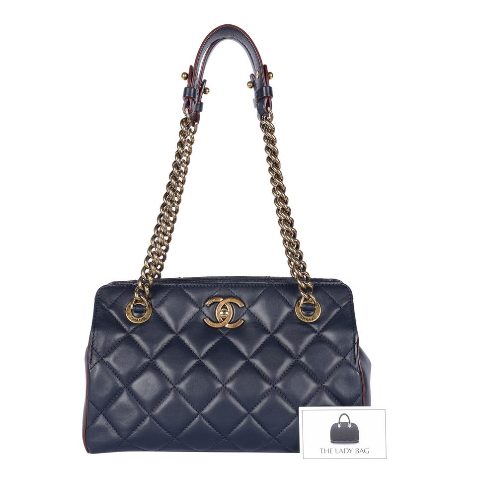 Leather Quilted Cambon Shoulder Bag