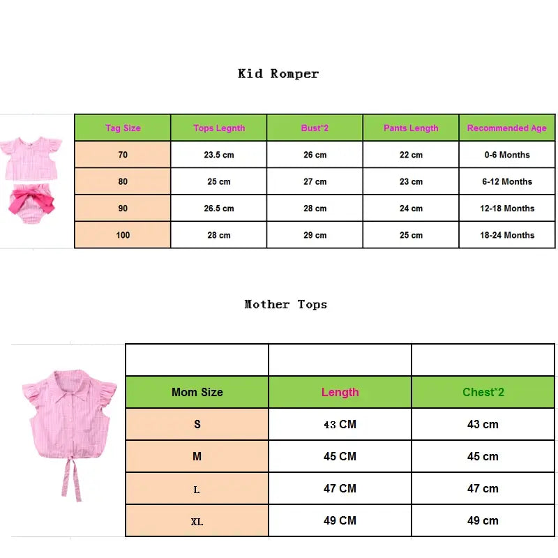 Mother & Daughter Pink Matching Set