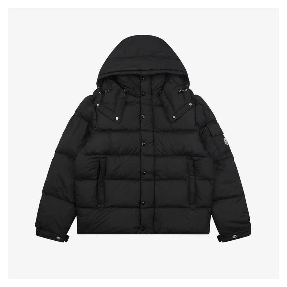 Mxxcler Maya Matte Hooded Down Jacket (White/Black)