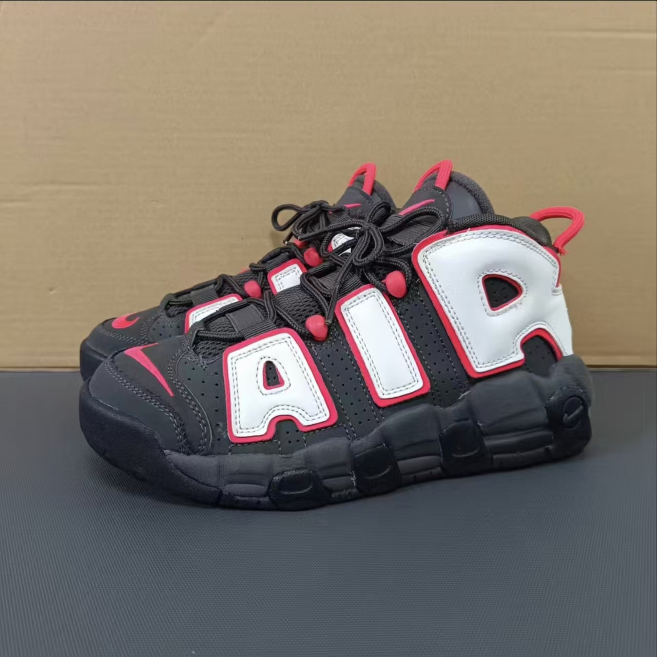 Nike Air More Uptempo Black White Pink