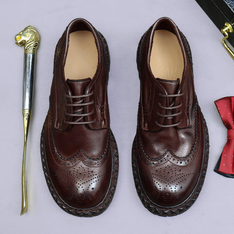 (Ships on 6 days)Men’s Genuine Leather Brogue Shoes 82713