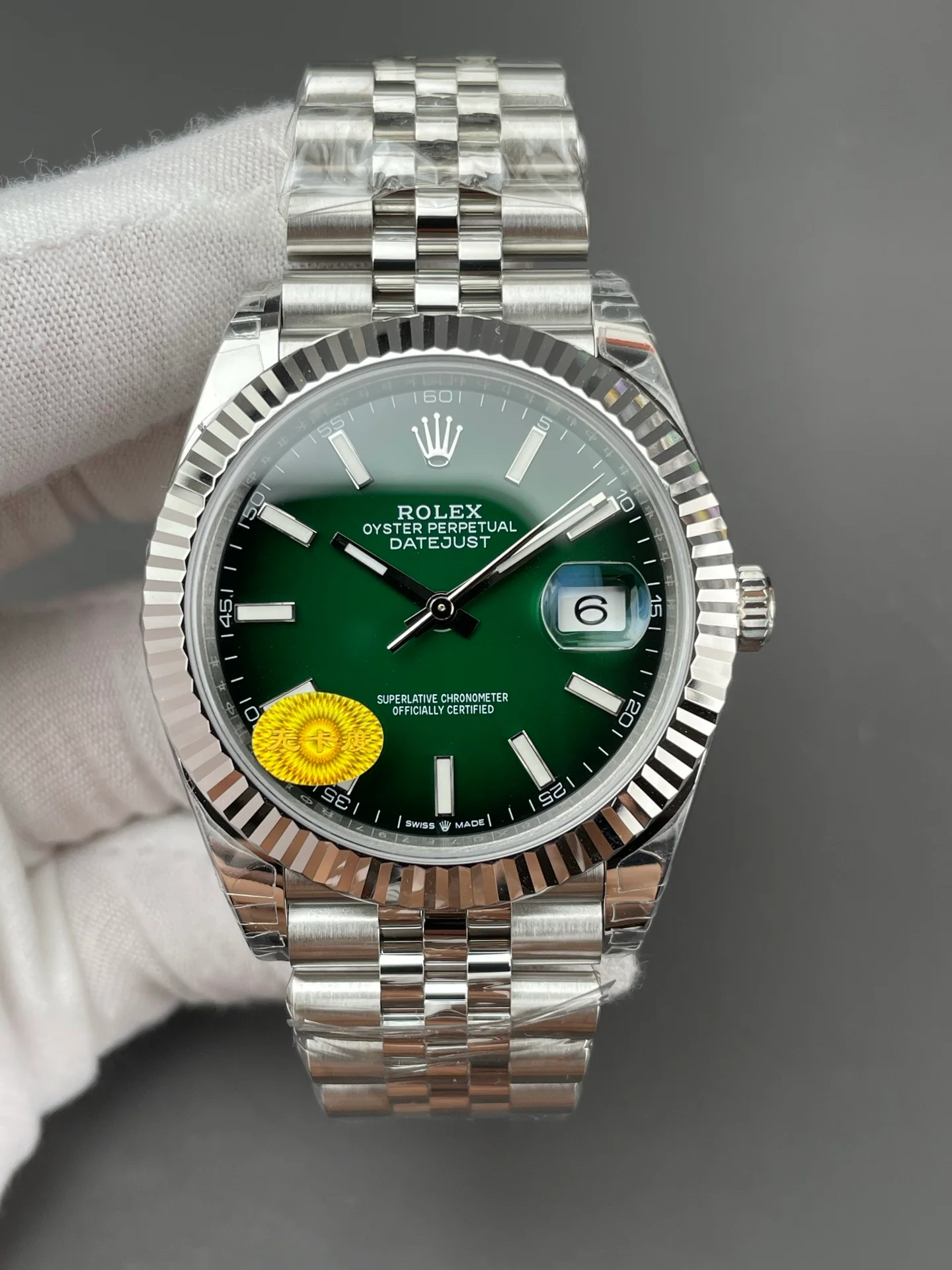 Smoky Green Datejust, Enamel Gradient Green Dial