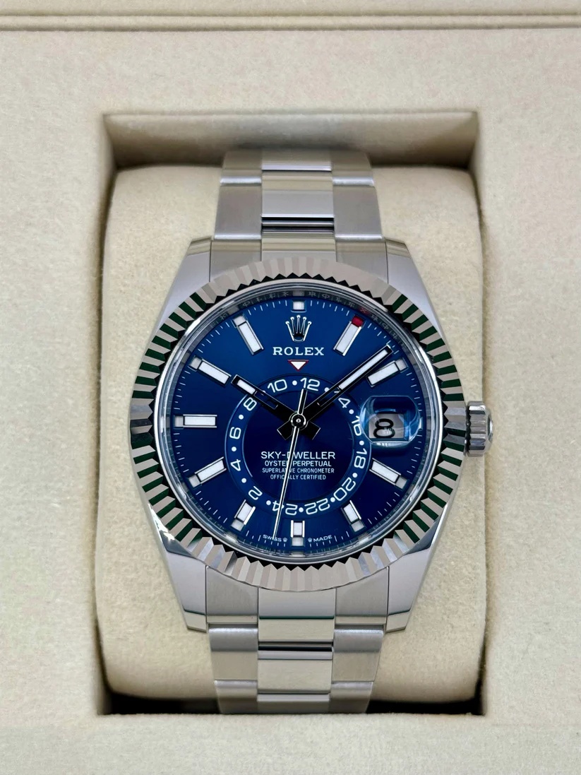 [2026 Mirror Grade]RLX  Sky-Dweller 42mm Stainless Steel Blue Dial Oyster - 336934