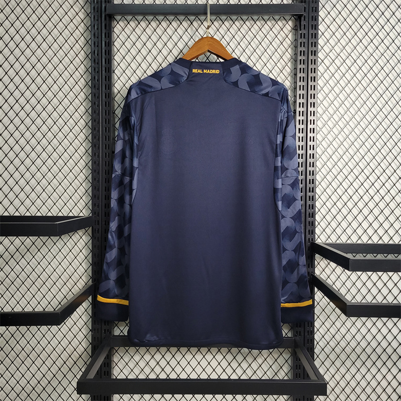 Real Madrid Soccer Jersey Away Long Sleeve Custom Shirt 2023/24