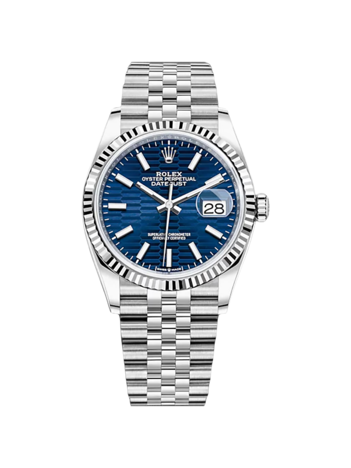 [2026 Mirror Grade]RLX  Datejust 36mm 126234-0049 Blue Fluted Motif Dial Jubilee Bracelet