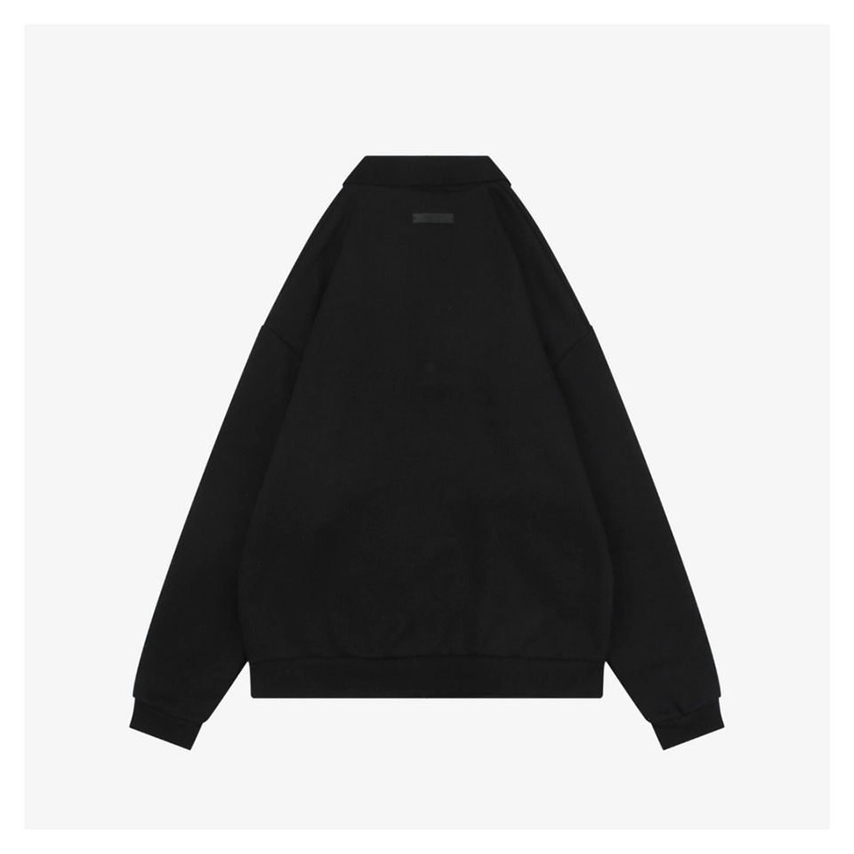 Fear Of God Essentials Arc Logo Polo Sweatshirt (Grey/Black)
