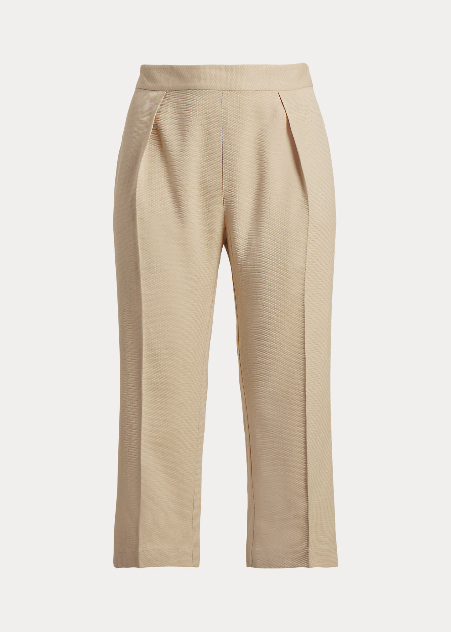 Pleated Ottoman Wide-Leg Pant