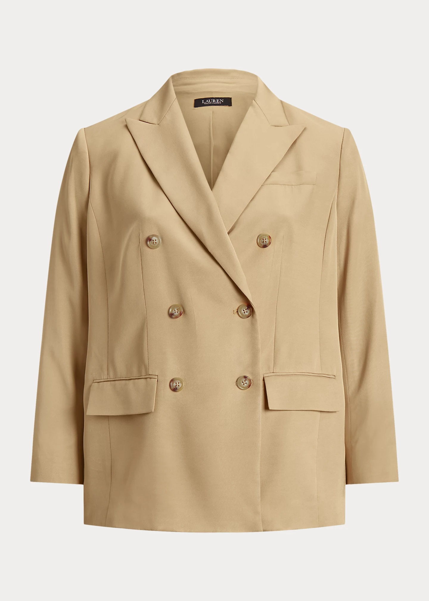 Double-Breasted Twill Blazer