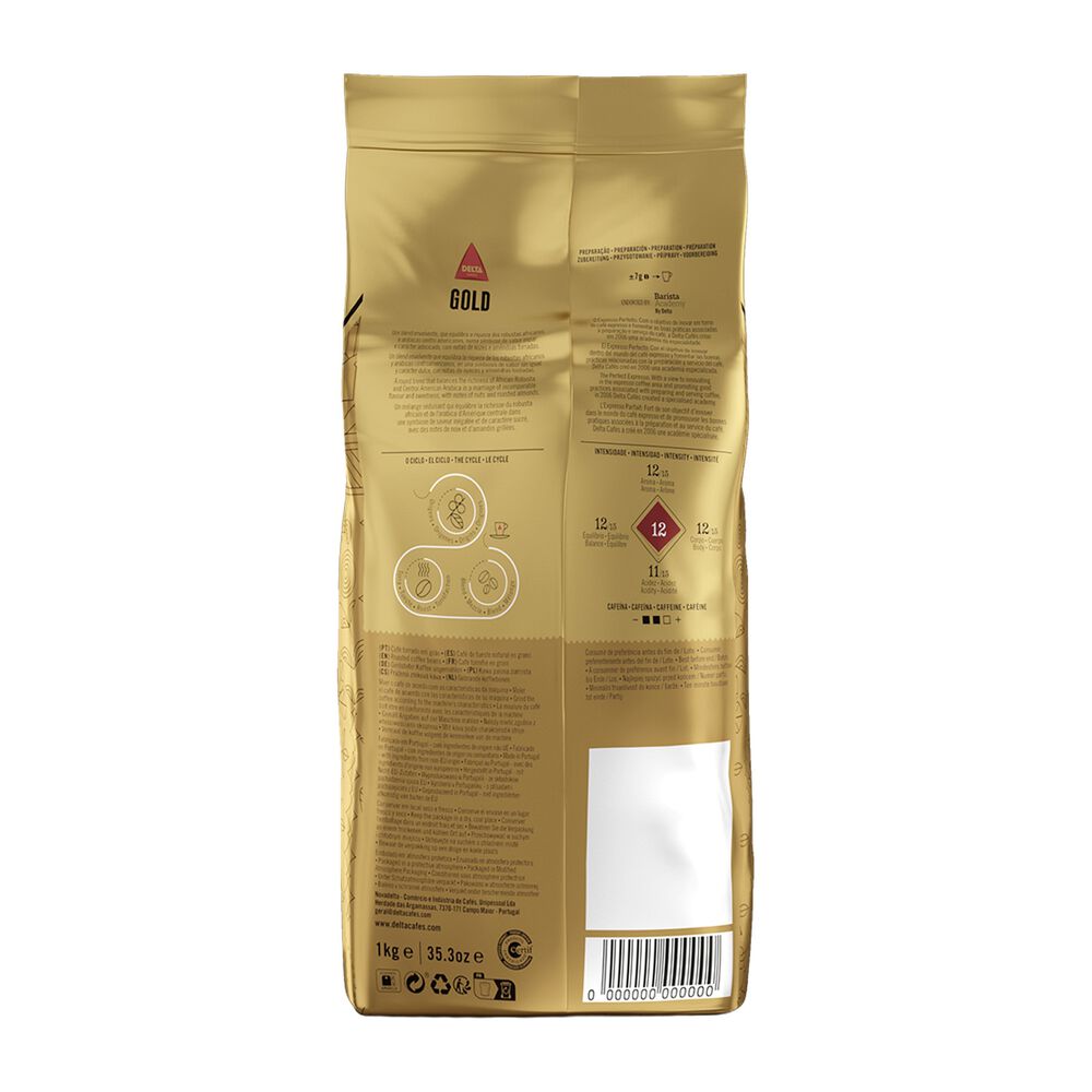 DELTA Kawa ziarnista Delta Gold, 1 kg, intensywność 12