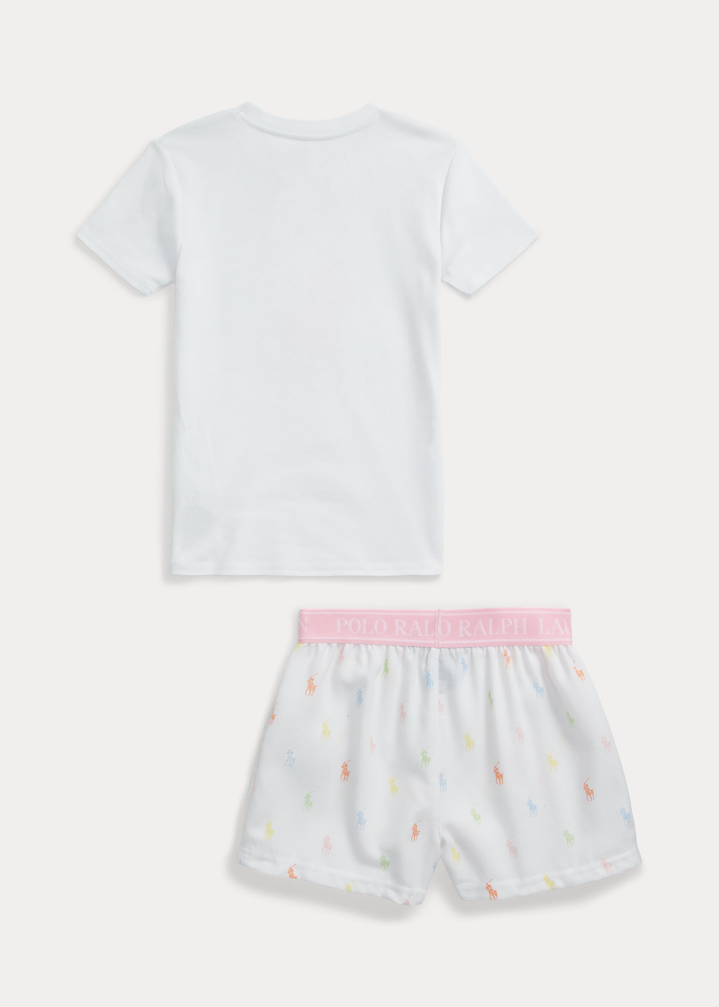 Cotton Tee & Flannel Short Sleep Set