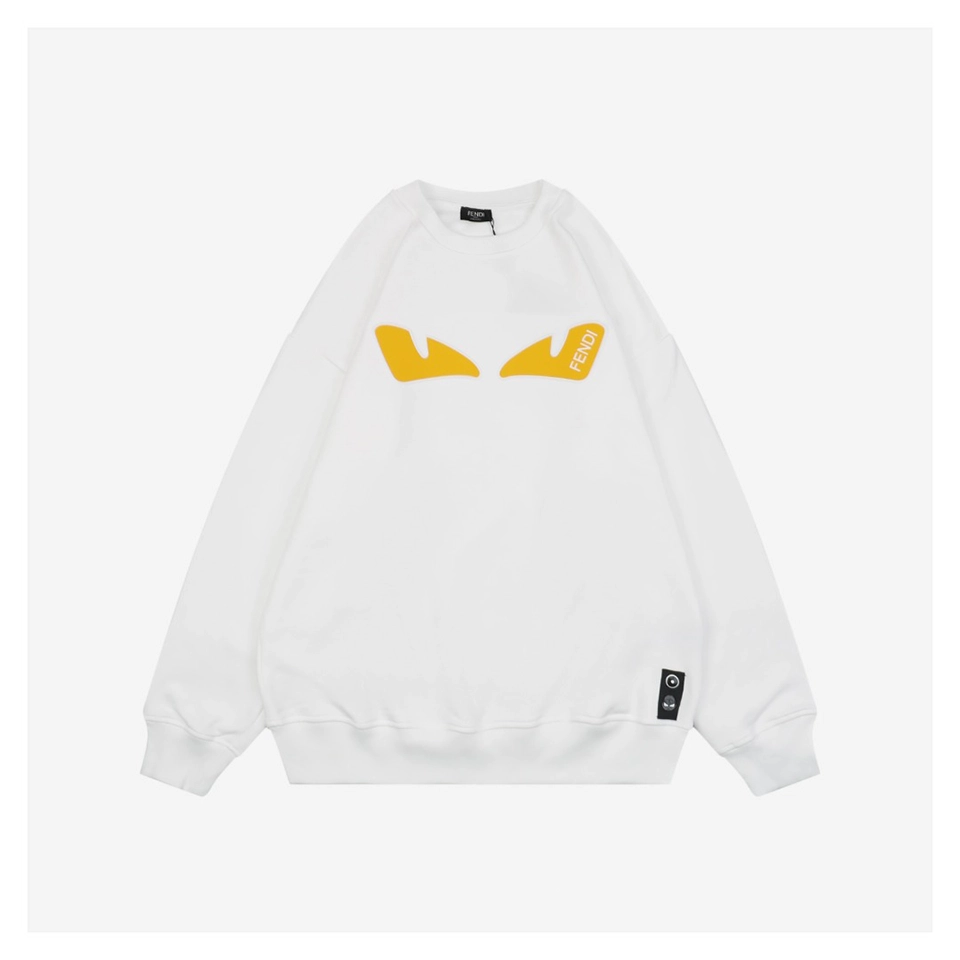 F Monster Eyes Crewneck Sweatshirt (Black/White)