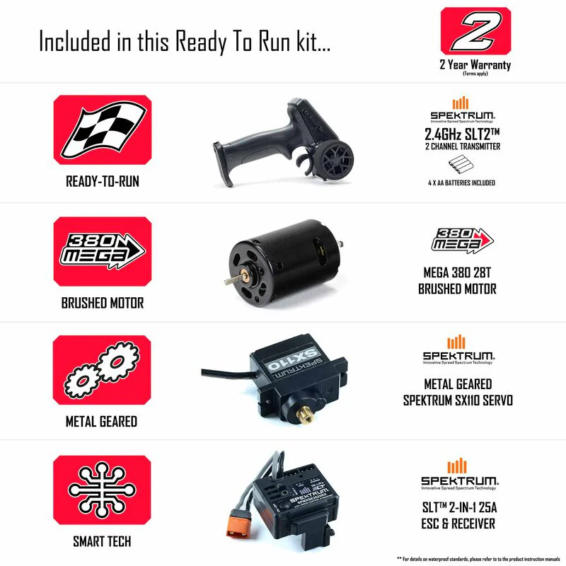 ARRMA 1/18 GRANITE GROM MEGA 380 Brushed 4X4 Monster Truck RTR with Battery & Charger, Red