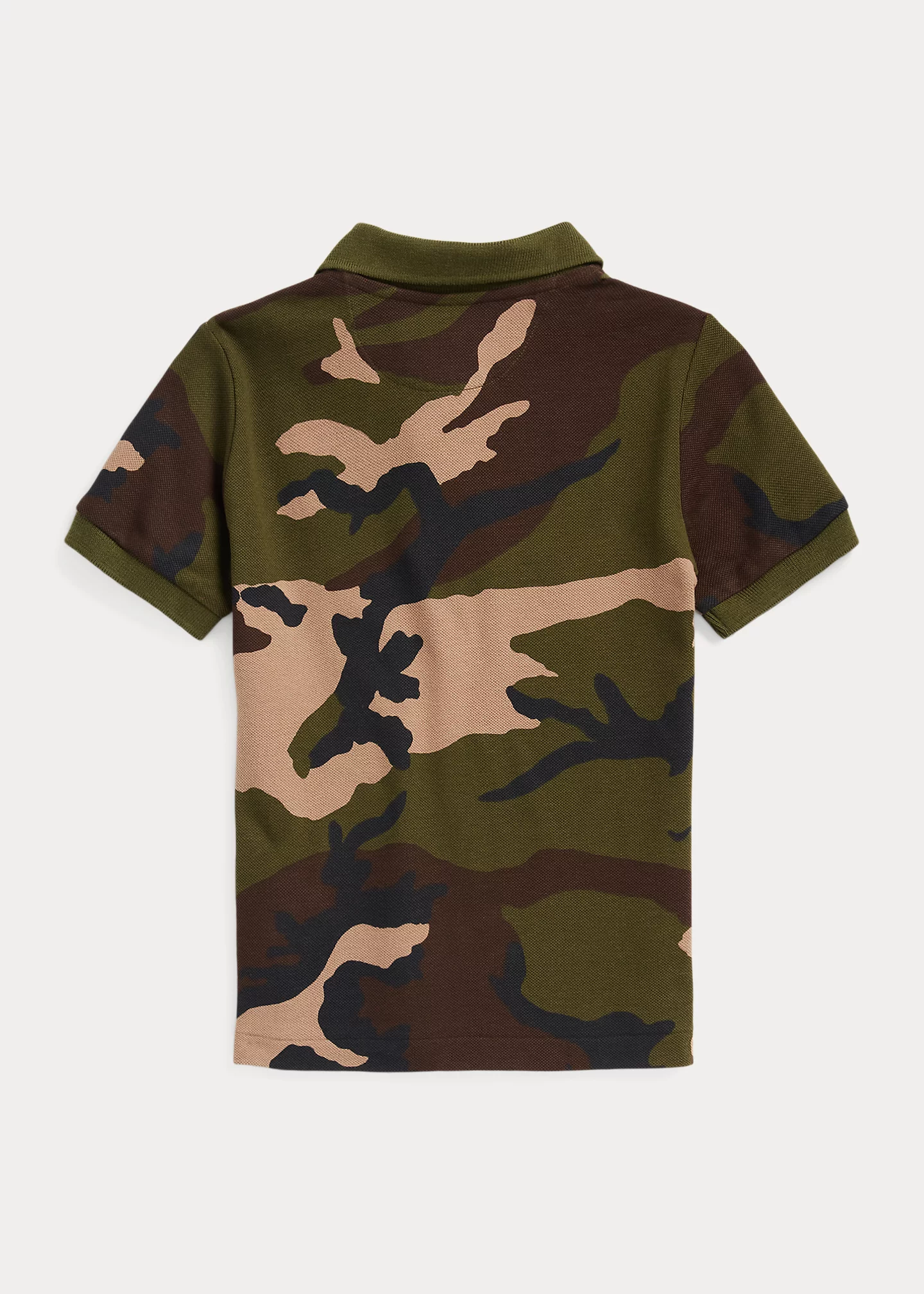 Camo Cotton Mesh Polo Shirt