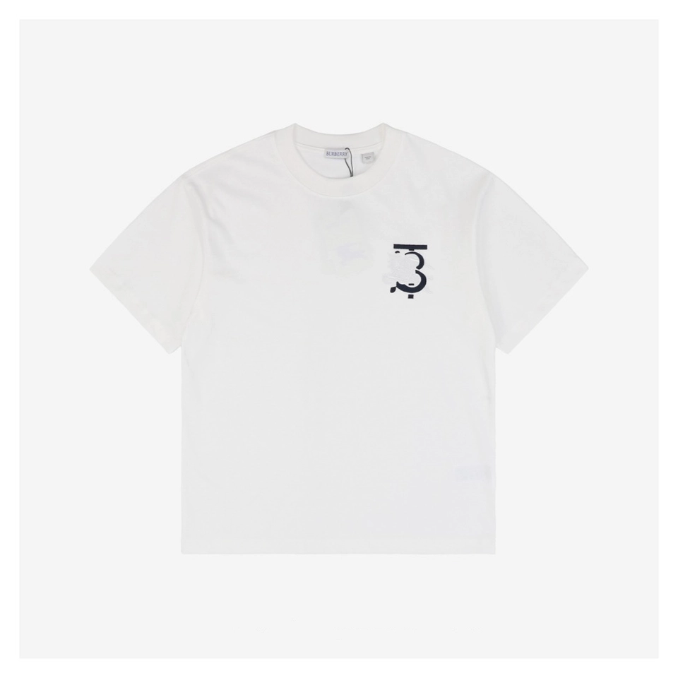 BBry BT Letter Knight Embroidery T-Shirt (Black/White)