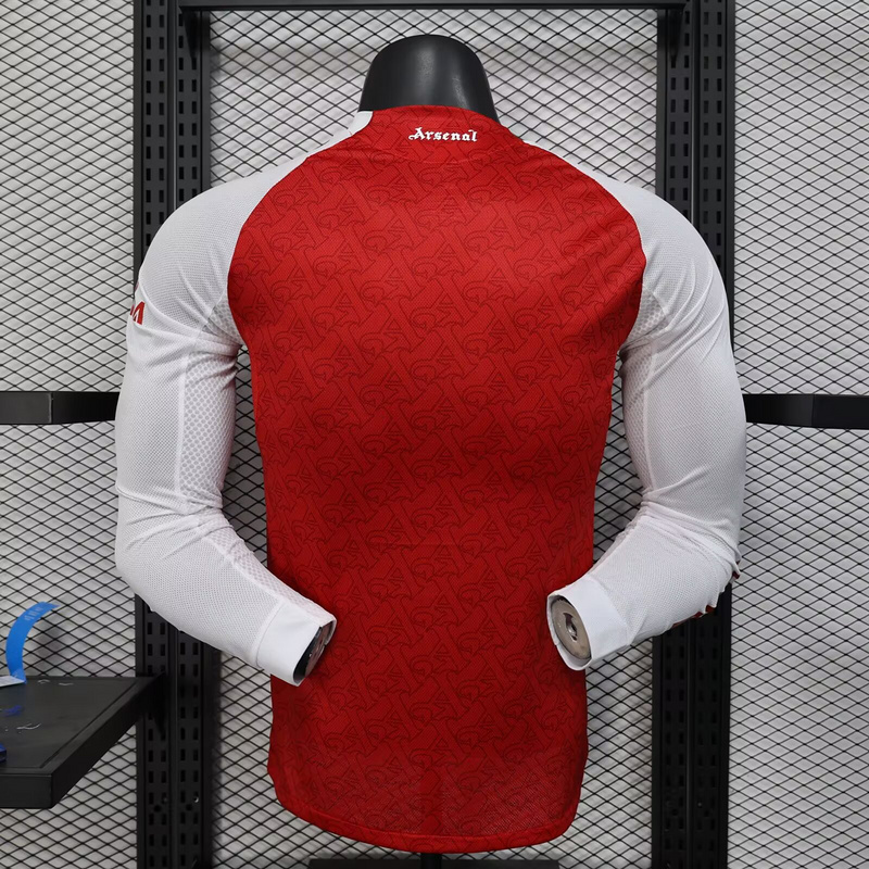 Arsenal Authentic Soccer Jersey Home Long Sleeve Shirt 2025/26