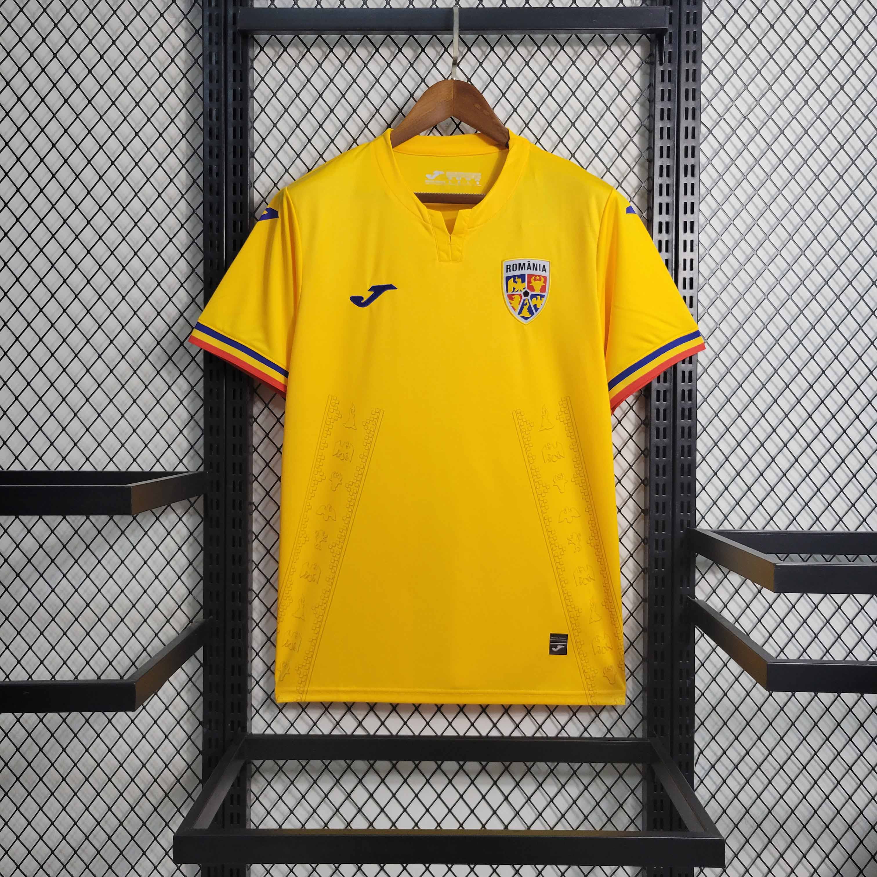 Romania Soccer Jersey Home Custom Shirt EURO 2024
