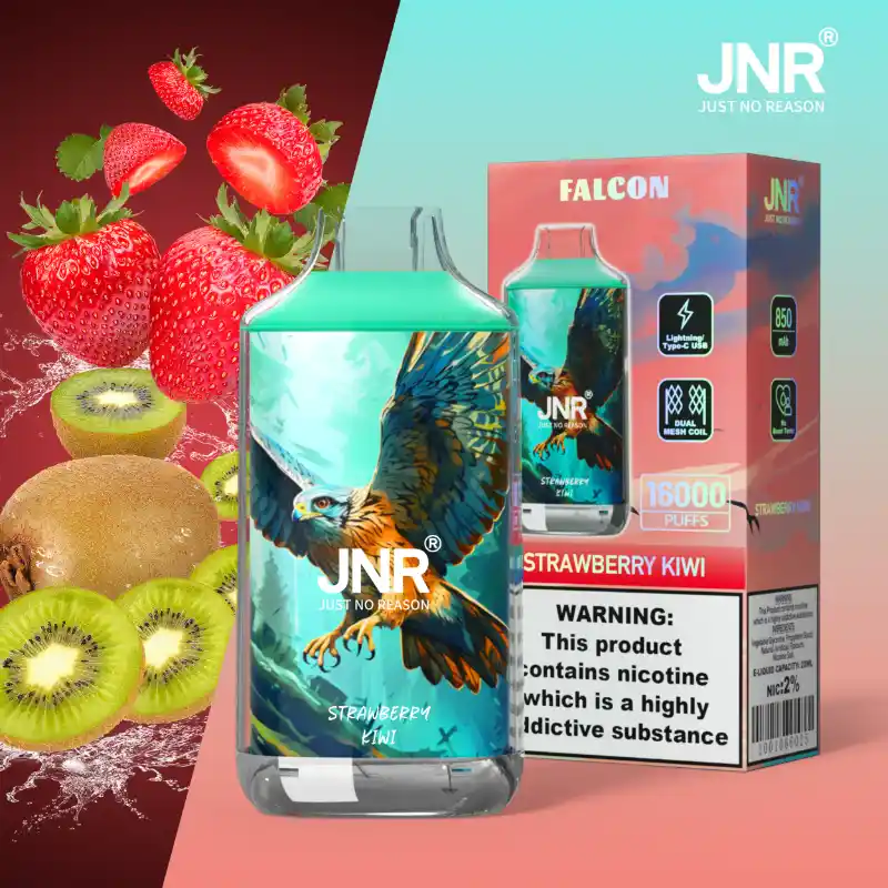 JNR - Falcon - 16K Puffs - Disposable Vape - Strawberry Kiwi