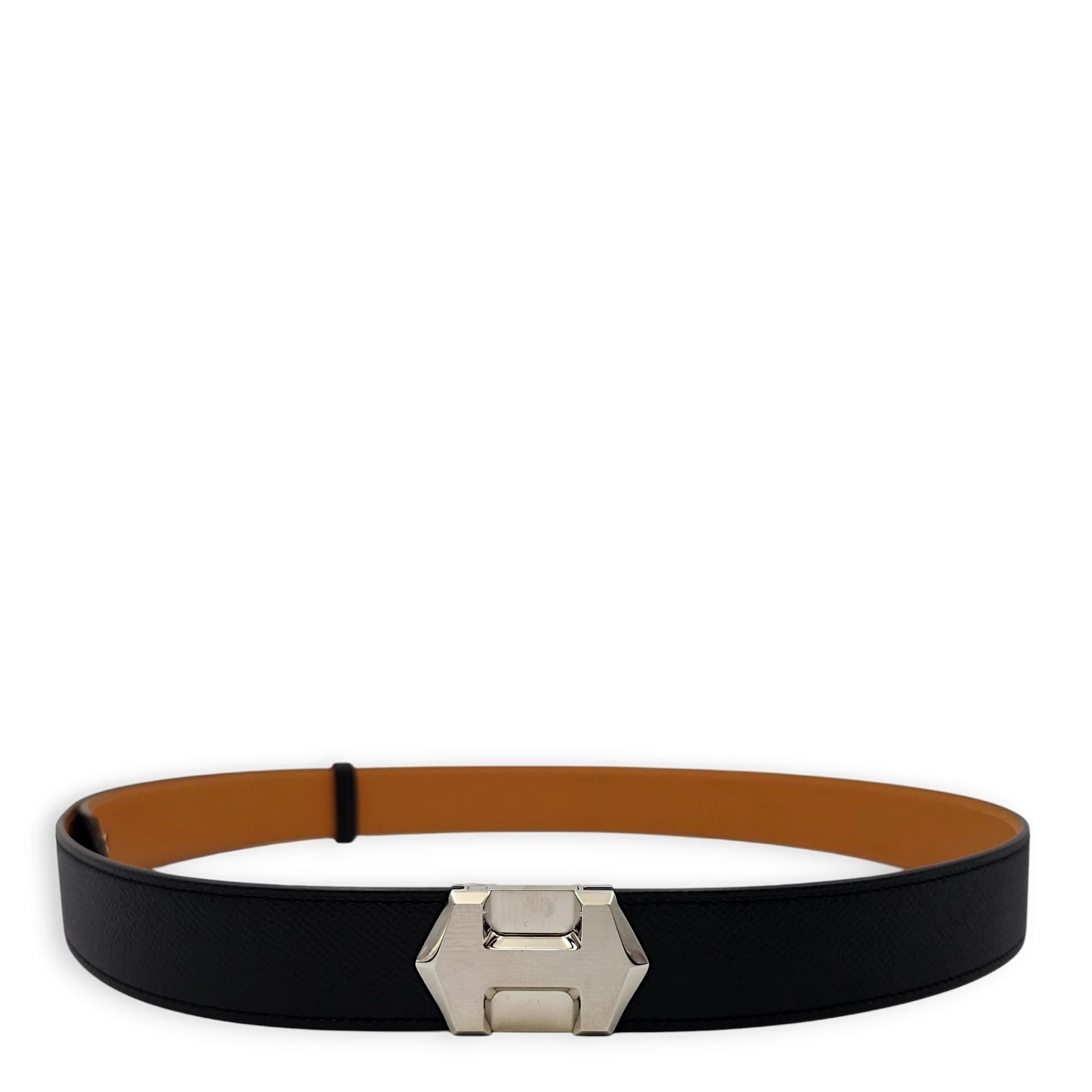 Super H 32 S Black Belt in Epsom, Brushed Palladium hardware