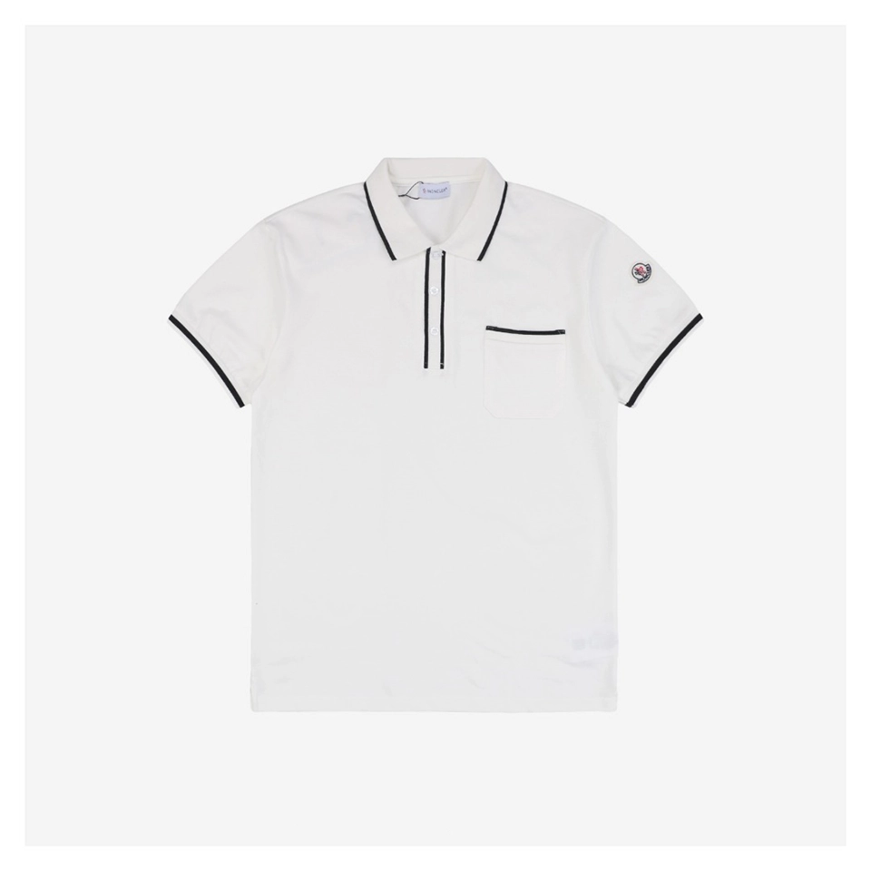 Mxxcler Arm MK Logo Patch Panel Polo Shirt (Black/White)