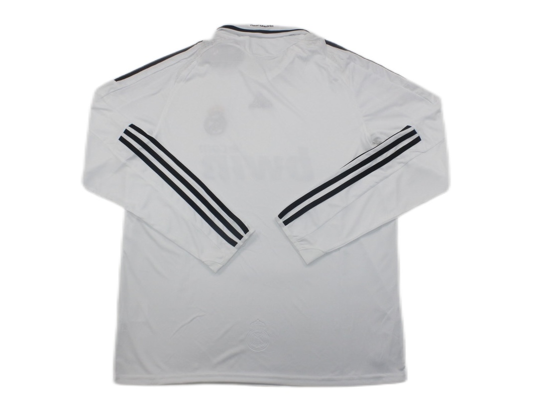 Real Madrid Retro Jersey Home Long Sleeve Custom Soccer Shirt 2008/09