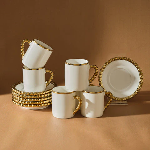 Karaca Boncuk pour 6 personnes Tasse à café, 80 ml