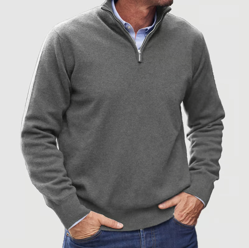 🔥Last Day 49% OFF-Men's Casual Zipper Basic Sweater