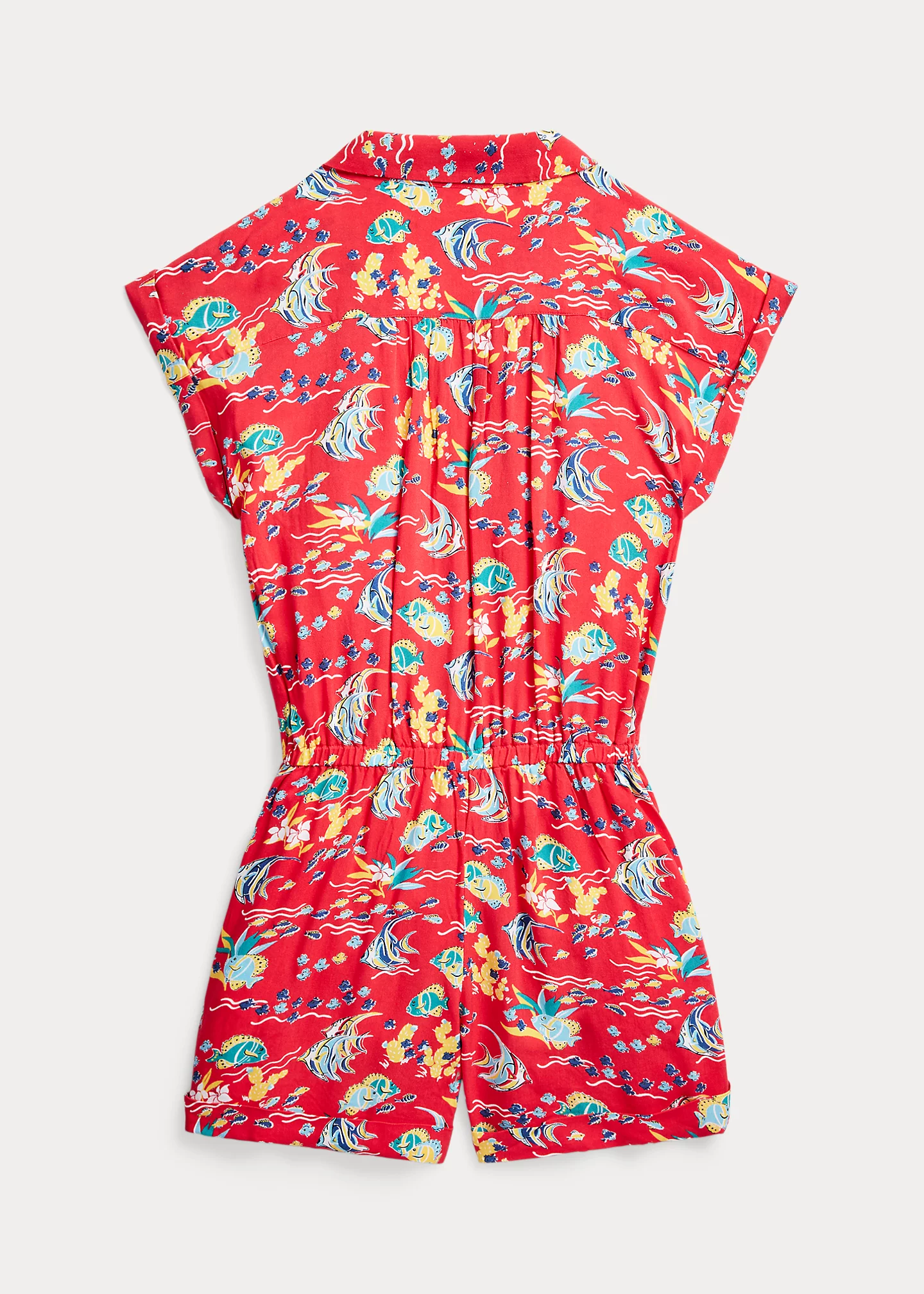Tropical-Print Romper