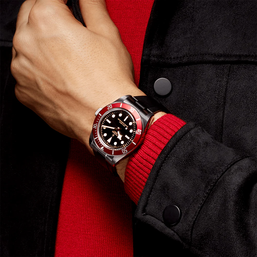 [2026 Mirror Grade]TUDOR Black Bay 41mm Black Dial & Red Bezel Men's Rubber Strap Watch M7941A1A0RU-0002