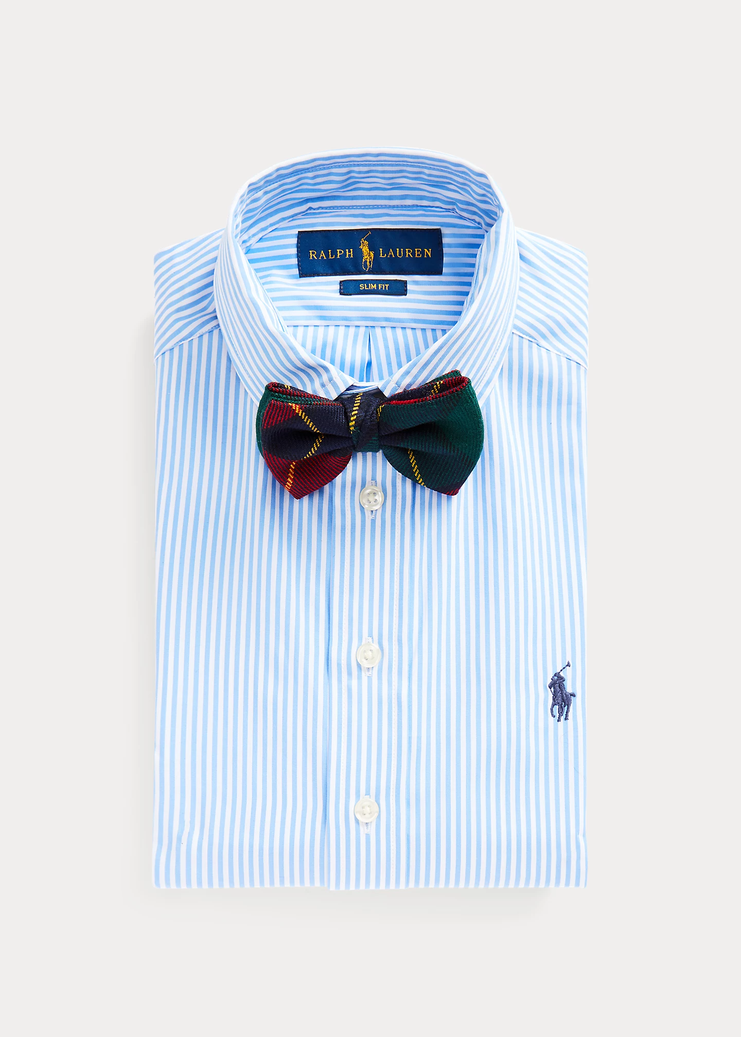 Slim Fit Striped Cotton Dress Shirt