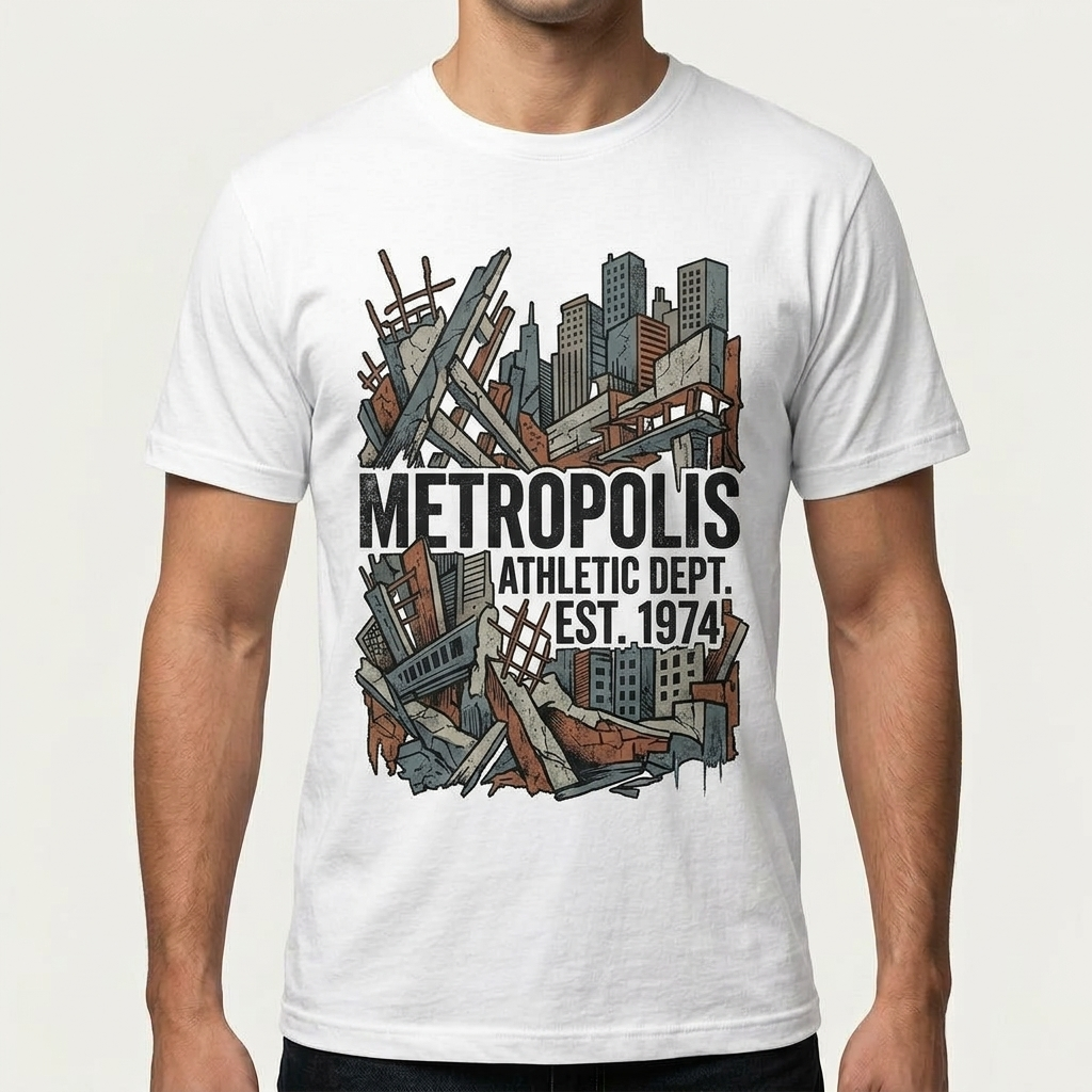 City Varsity Tee, Vintage Athletic Graphic T-Shirt, Unisex Streetwear Shirt CityTee2