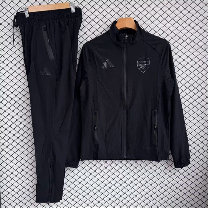 Arsenal Windbreaker With Pants Black 2025/26