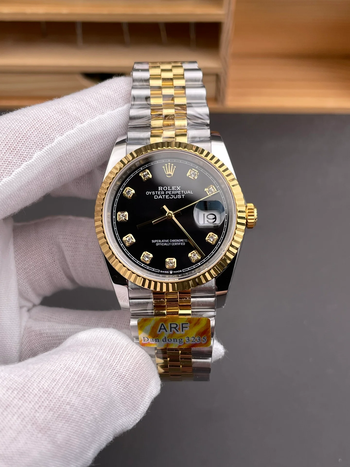 Two-Tone Datejust Black Gold Dial