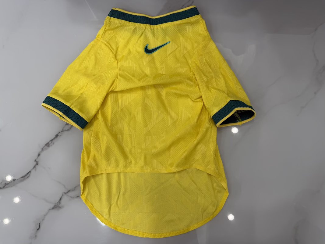 Team Brazil Home Jersey for Dogs - Stylish Pet Apparel for Sports Fans