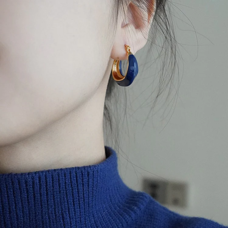 Geo Hoops Earring