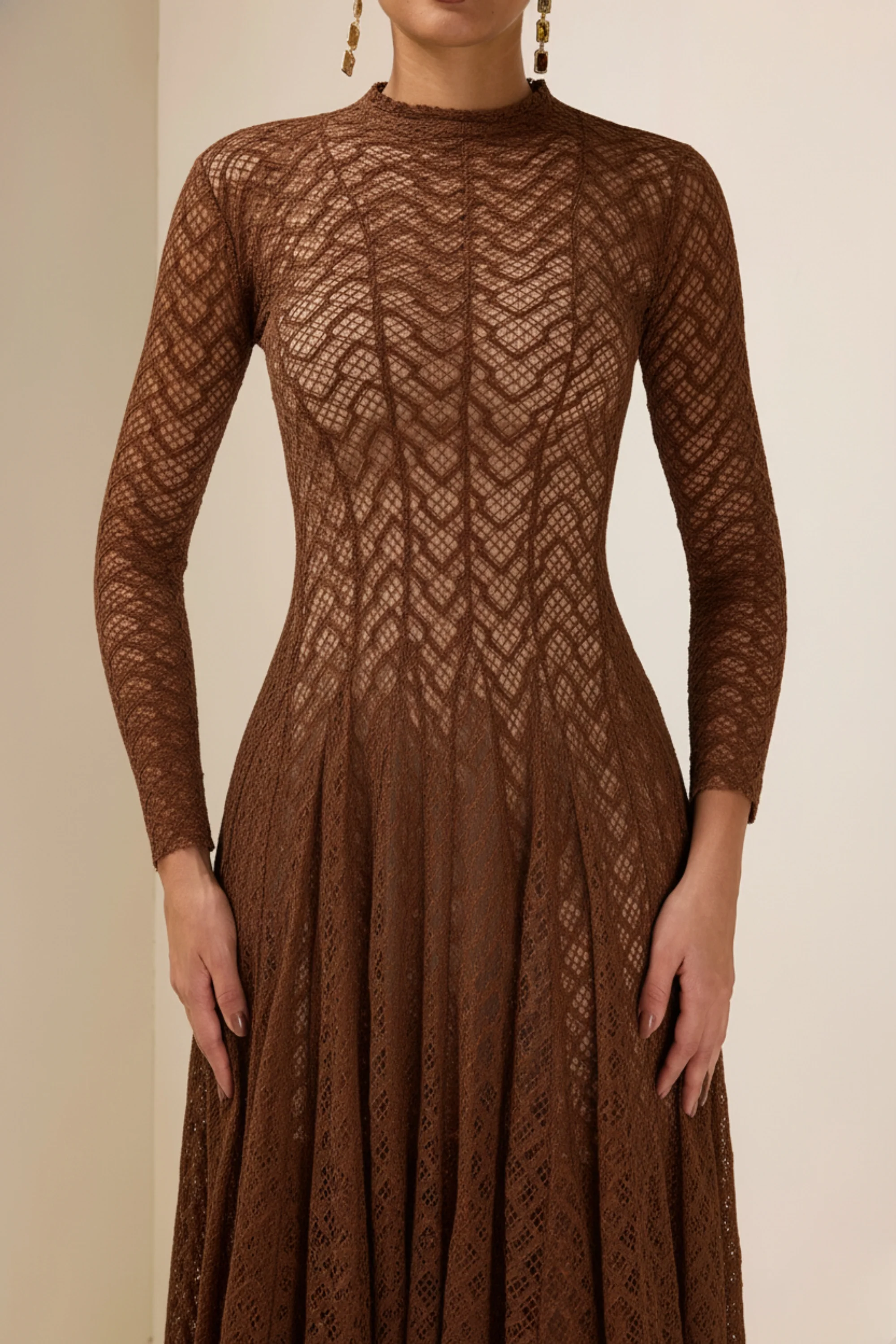 Cinnamon Lace Bodycon Dress