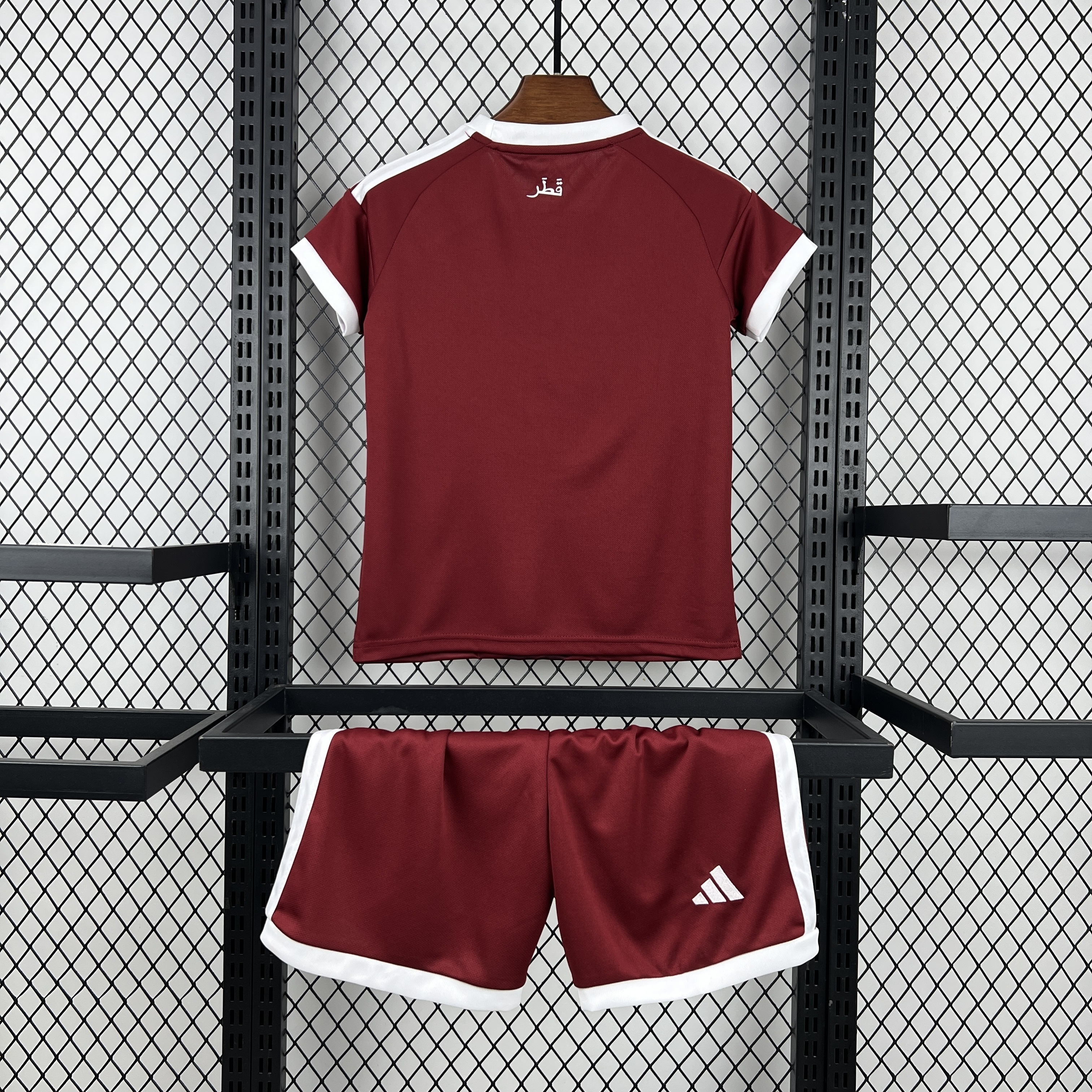 Qatar Soccer Jersey Home Kids Kit Jersey+Shorts World Cup 2026