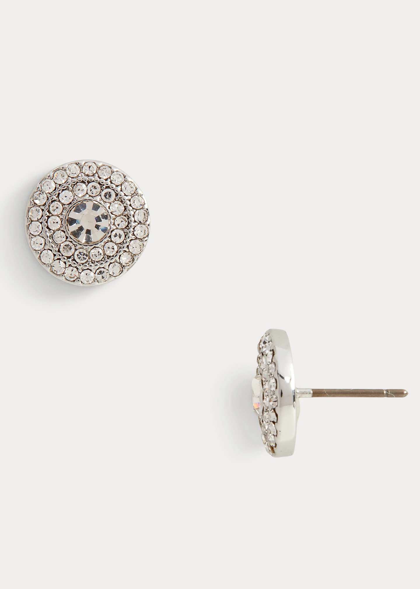Silver-Tone Pavé Studs