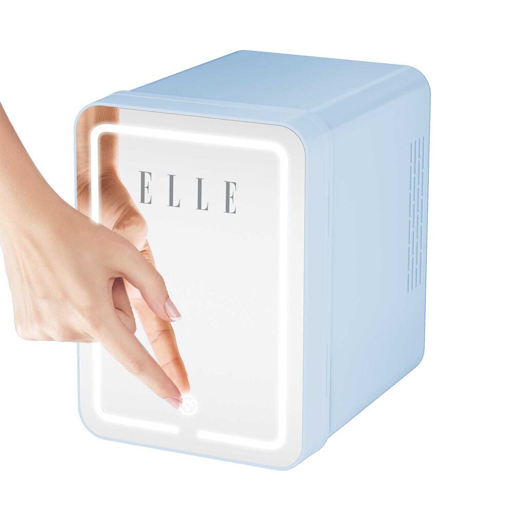 ELLE Minilodówka na kosmetyki Elle Home, z lusterkiem LED, 4 l, niebieska