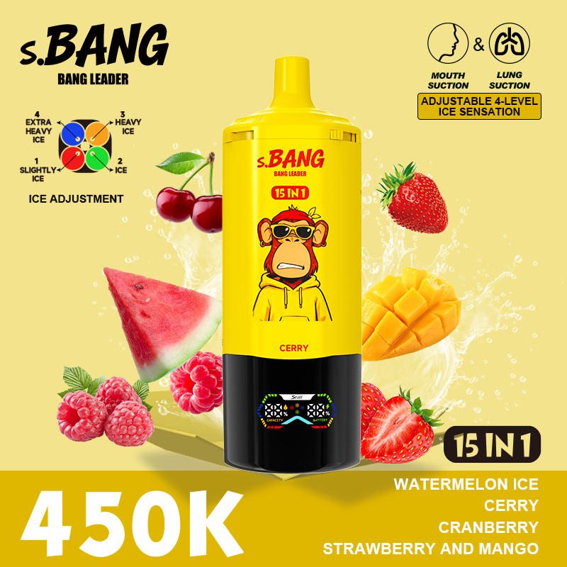 [Minimum order of two]Bang 450K Puffs 15-in-1 Prefilled Vape | 15 Flavors,  Rechargeable