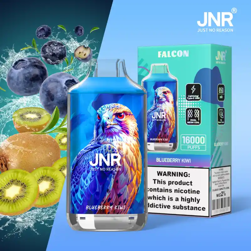 JNR - Falcon - 16K Puffs - Disposable Vape - Blueberry Kiwi