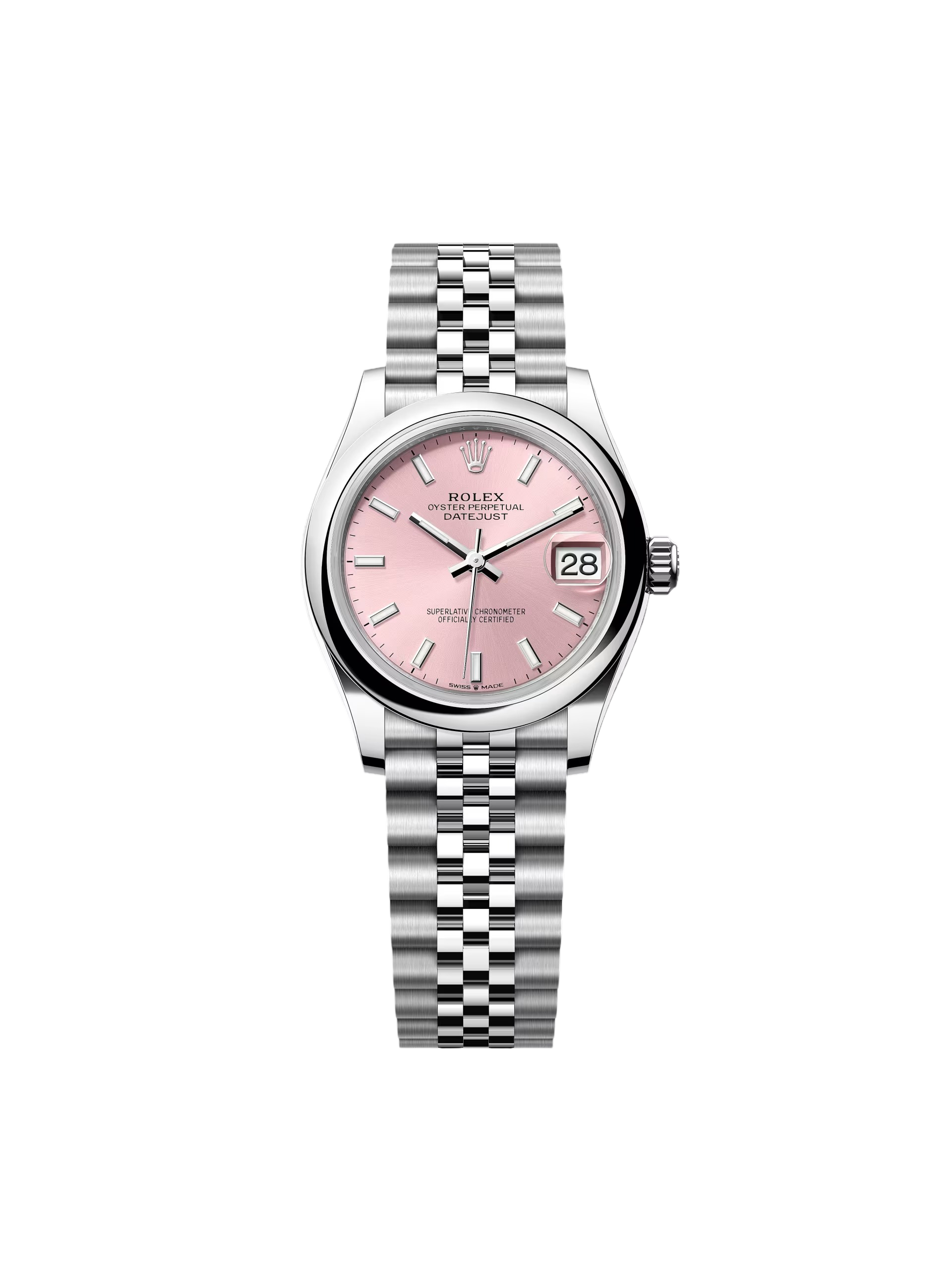 [2026 Mirror Grade]RLX Datejust m278240-0007/0008 31mm Pink Index Domed Bezel Oyster Oystersteel