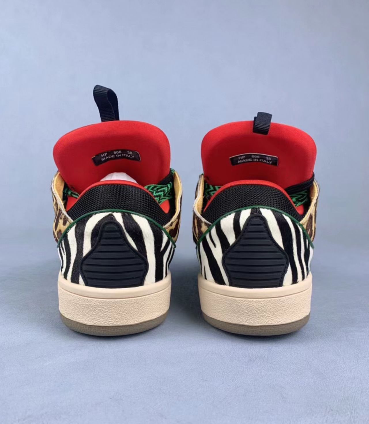 Lanvin Curb Sneakers "Animal Print / Multi-Color"